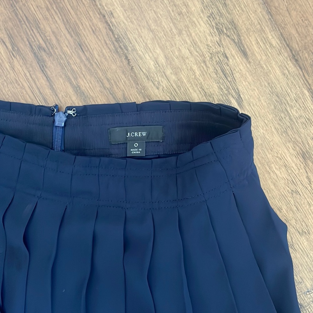 Womens Navy pleated J.Crew midi skirt size 0